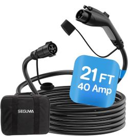 EV Charger Extension Cable, 21ft 40Amp J1772 Extension Cable Compatible with 110V-240V SAE