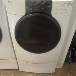 Kenmore gas dryer model 110.(contact info removed)1 size w/out pedestal 37”T 27”W 27”D pedestal size 14”T 27”W 27”D