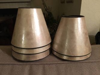 Mica Chandelier shades 5. Silver/ Champagne color 6”,
