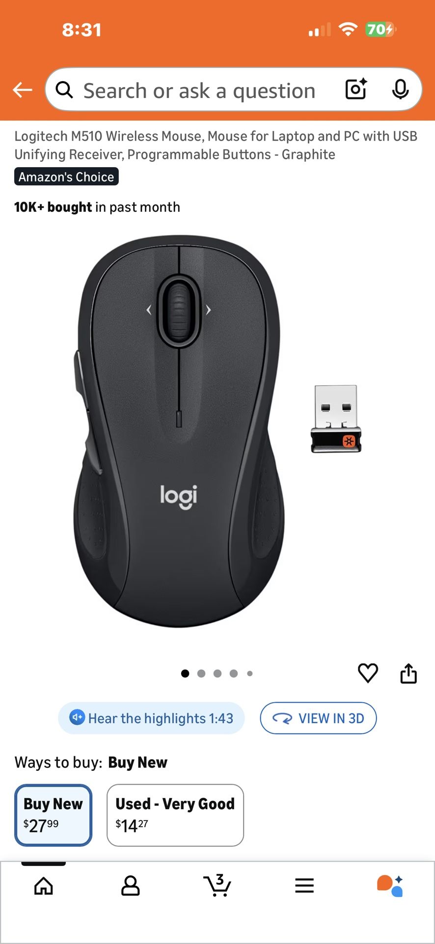 Logitech Computer Mouse