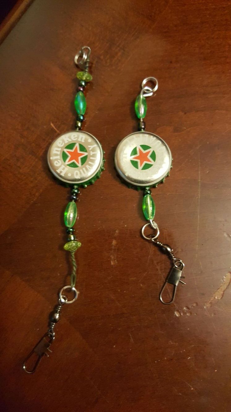 PERSONALIZED BEAD OR BOTTLE CAP FISHING LURES