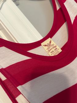Faded Glory Red & White Striped DressXXL