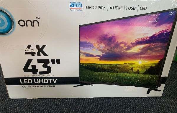 Brand New ONN 43” 4K TV! Open box w/ warranty U58 X