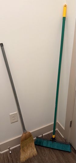 Push Broom and Corn Broom Set