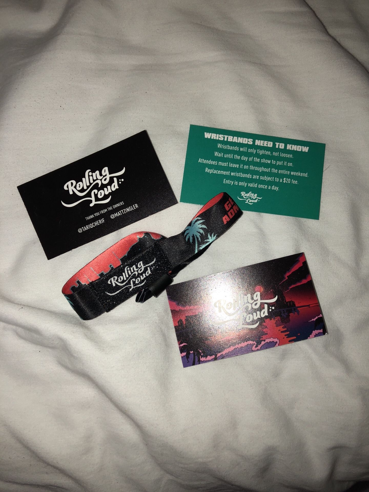 Rolling Loud wristband