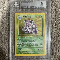 BGS 9 MINT Nidoking 2000 Base Set 2 11/130 Holo