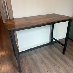Tall Industrial-Style Desk / Bar Table – 42” Height, Great Condition