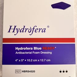 Hydrofera Blue Ready 4”x5” Antibacterial Foam Dressing 