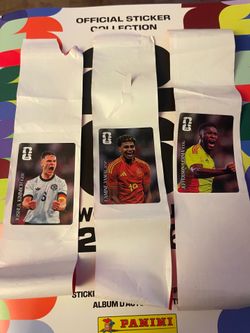 FIFA World Cup Coca Cola stickers LAMINE YAMAL, JOSHUA KIMMICH, & JEFFERSON LERMA