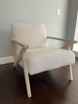 Mid century modern chair beige