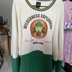 Disney Pixar Up Wilderness Explorer Panel Crewneck sZ 3X 