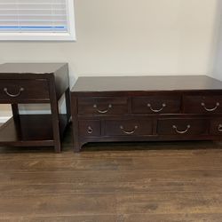Pottery Barn Coffee Table and End Table