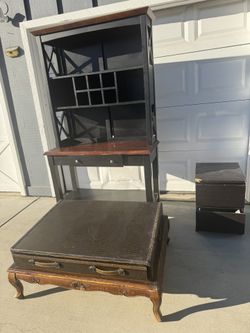 Table Set, Desk And Side Table