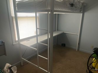 Bunk bed with lower shelf
