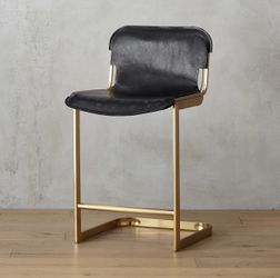 CB2 Brass Rake Counter Stools X 3