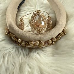 padded headband & bracelet 