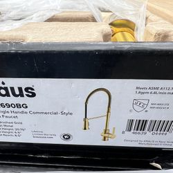 KRAUS Britt Single Handle Commercial-Style Kitchen Faucet 