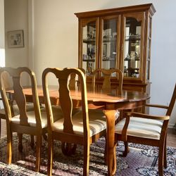Solid Cherry Wood Dining Set