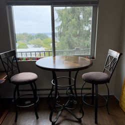  Bar Height Table & Two Stools 