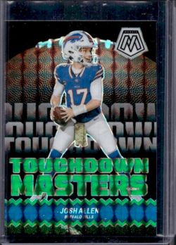 2024 Panini Mosaic Josh Allen Touchdown Masters Green Mosaic Prizm #TM-JAL - Buffalo Bills