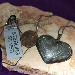 Puffy Sterling Heart Pendant 