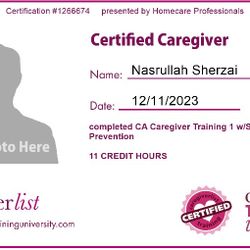 Caregiver By Certified Caregiver 