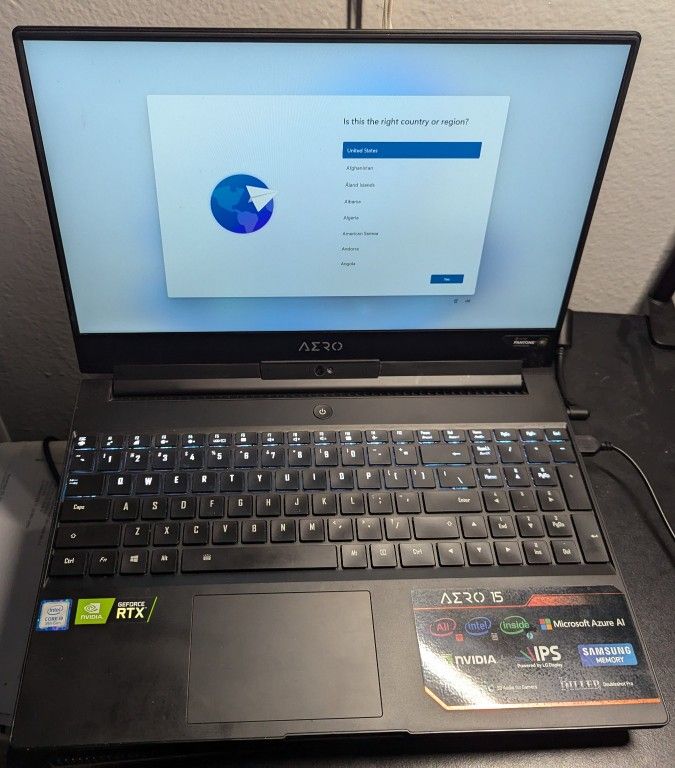 Gigabyte AERO 15X Gaming Laptop – i9, RTX 2070, 16GB RAM, 1.5TB SSD