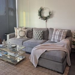 Crate & Barrel Axis 2-Piece Sectional Sofa 