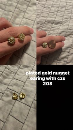 GOLD NUGGET EARINGS