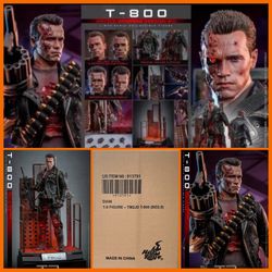 1/6 Hot Toys DX46 Terminator 2: Judgment Day T-800 Battle Damaged 2.0 Figure BRAND NEW SEALED 