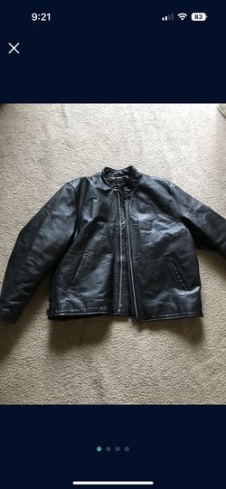 LG  Motorcyle leather jacket like new with zip in liner! (Fits snug like an XL)
