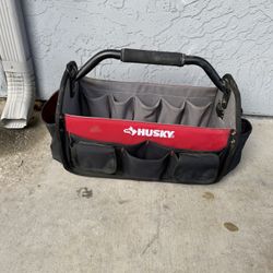 Husky 17 in. 18 Pocket Open Top Tool Bag