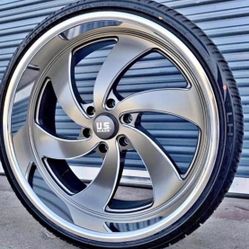 🔥 24" US Mag Desperado 6lug Chevy GMC Wheels & Tires We Finance! No Credit V