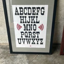Letterpress Framed Type Specimen