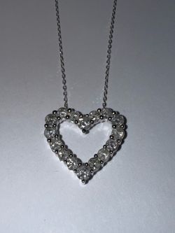 Heart shaped diamond necklace