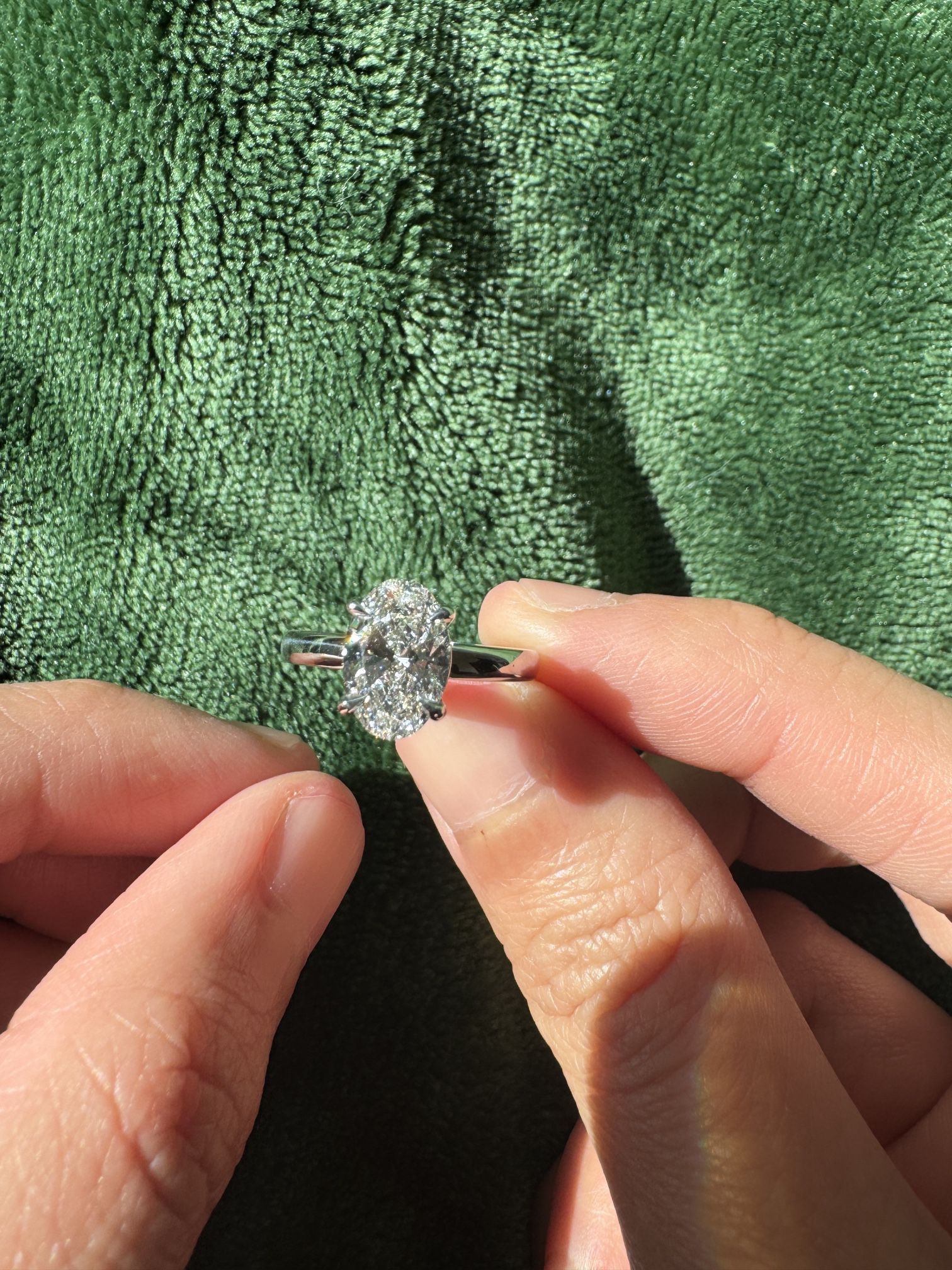 1.62 Carat Oval Solitaire Ring