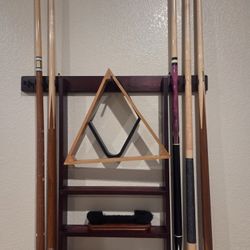 Designer Pool Table And Cue Rack 