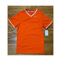 Nike Baseball VAPOR SELECT V-NECK JERSEY Orange Men’s Size S New!
