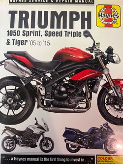 Various Triumph and Honda Haynes manuals
