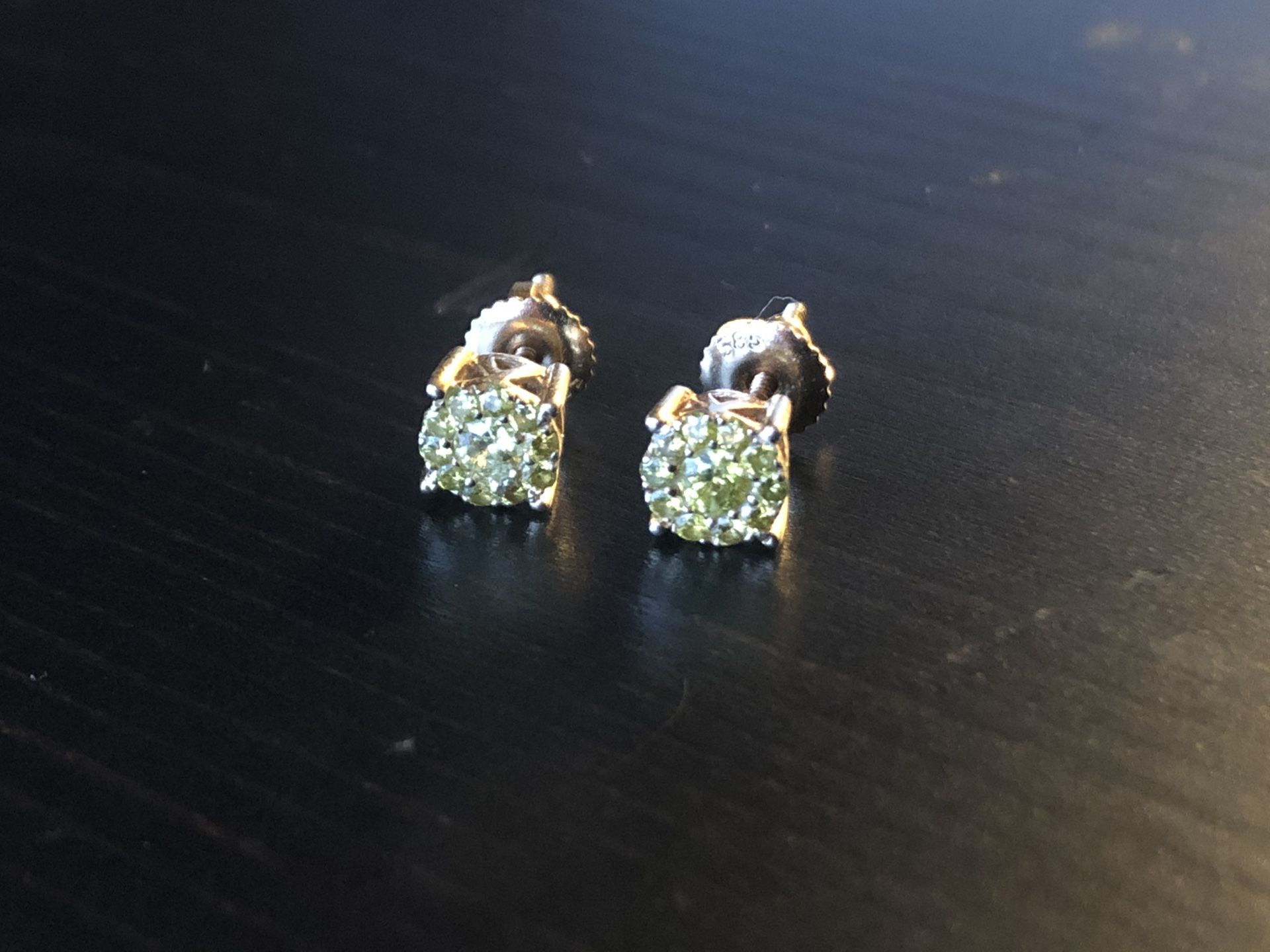 0.5 Ct Yellow Diamond Earrings with 14k Gold - REAL DIAMONDS!