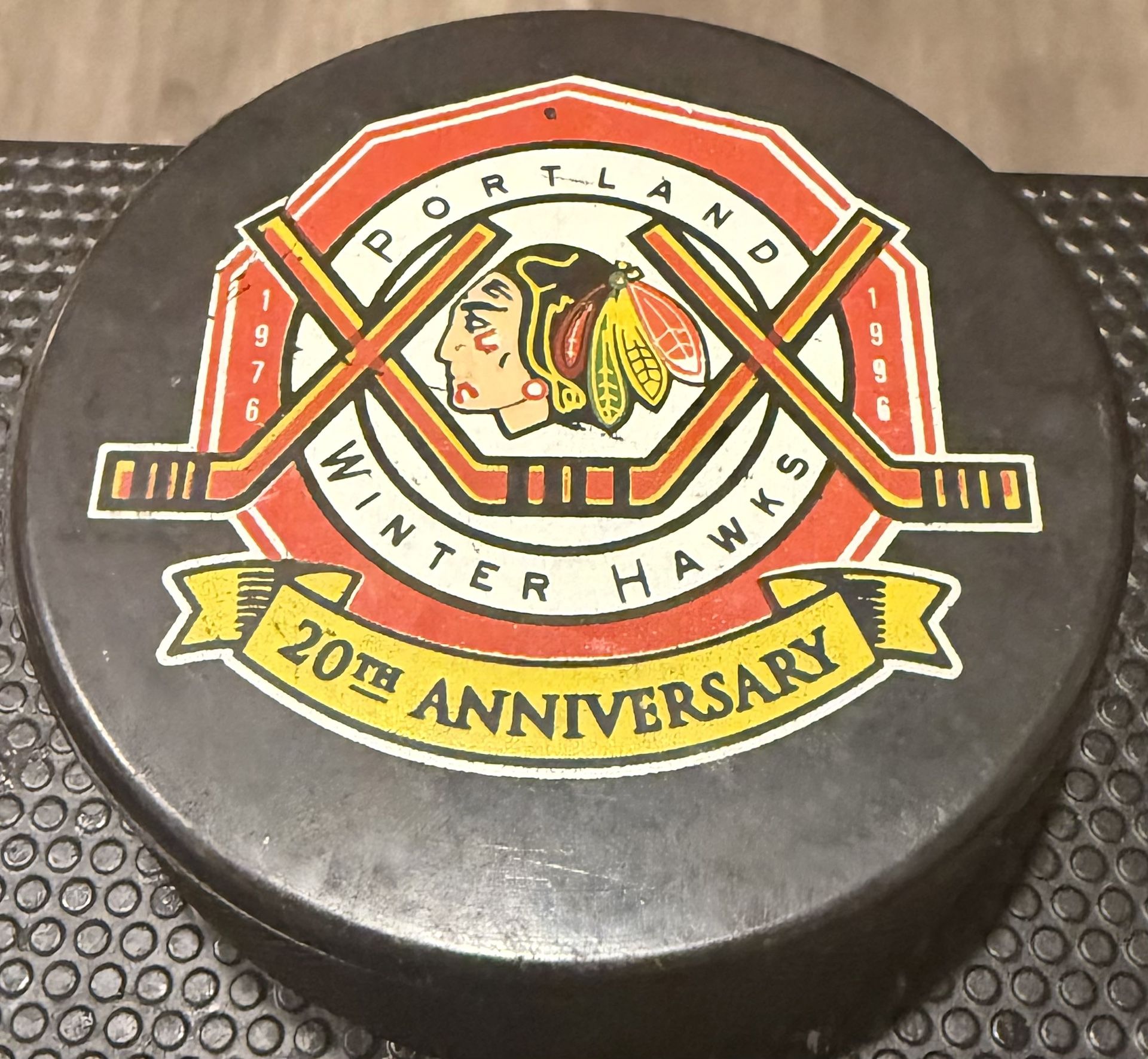 Winter Hawks Anniversary Hockey Puck 