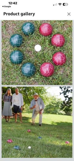 Trademark Games Bocce Ball Set Regulation Size - Lawn Game for Backyard or Beach - Includes Red and Green Bocce Balls, Pallino, and Carrying Case $65.