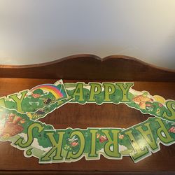 Vintage St. Patrick’s Day Banner Approximately 6.5’ long
