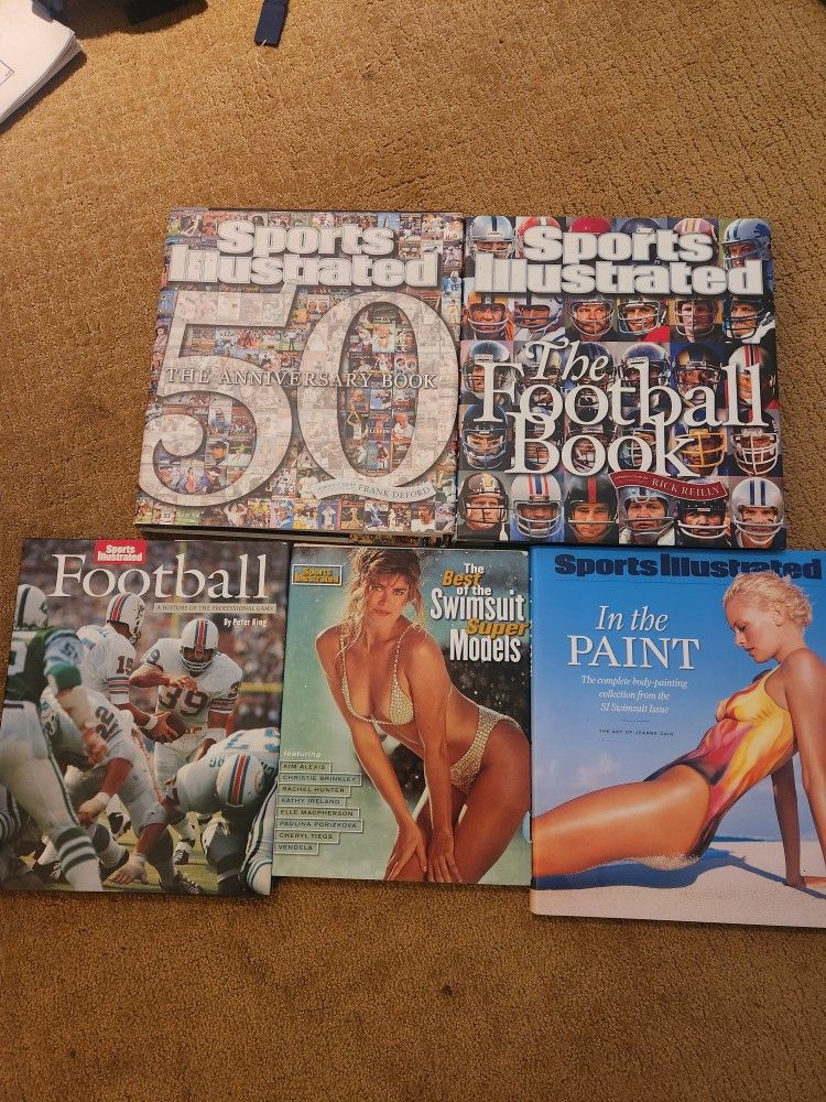 Sports Illustrated : 5 Coffee Table Books : 50th Anniversary, Football Book + 3 Others