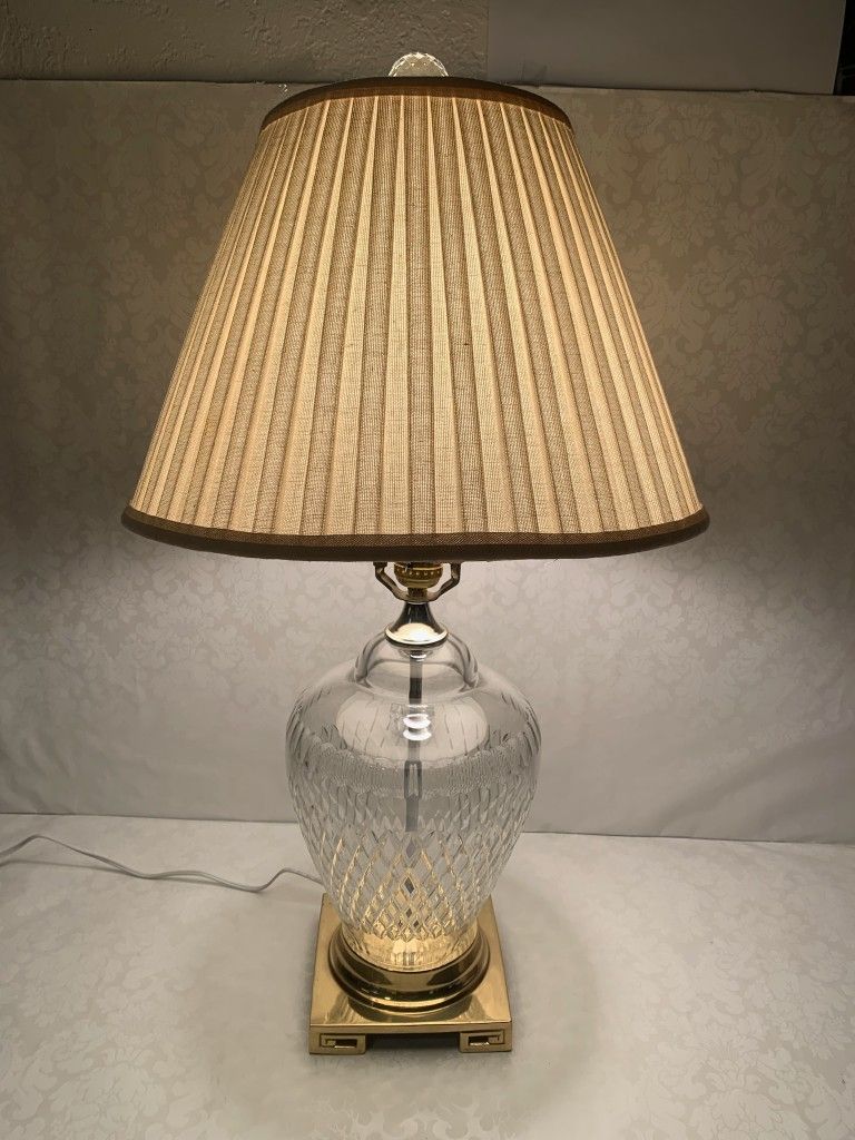 Vintage Hollywood Regency Crystal Lamp