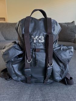 Y-3 Black Nylon Backpack