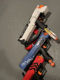 Three Rival Nerf guns 