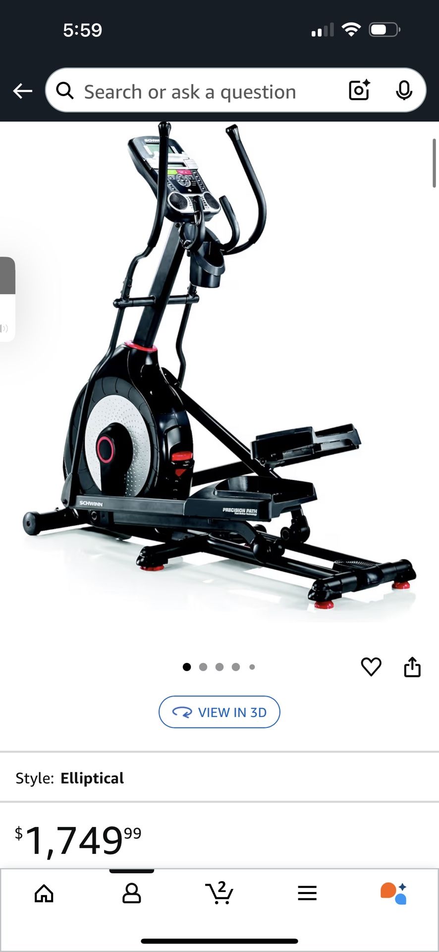 Schwinn 430 Elliptical Machine