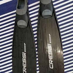 Cressi Gara 2000 HF Full Foot Fins, EU 46/47 US Man 10-11, Women 12-13.5