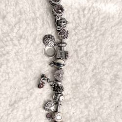 Pandora bracelet and charms